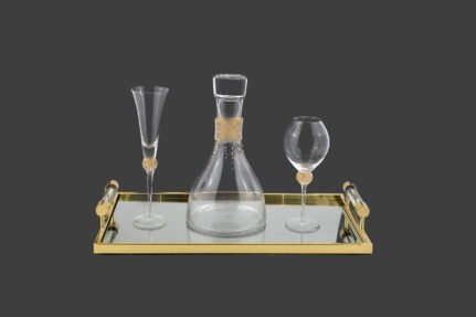 101.ΔΙΣΚΟΣ NB143580 53x30x5cm ΚΑΡΑΦΑ SP6641890 168xH305cm ΠΟΤΗΡΙ SP2200760 22cm ΠΟΤ. ΣΑΜΠΑΝΙΑΣ ΣΕΤ SS2221580 H28cm